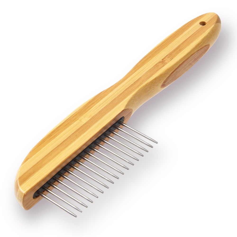 Premium Dog Comb | Dematting Tool with Stainless Steel Shedding Comb